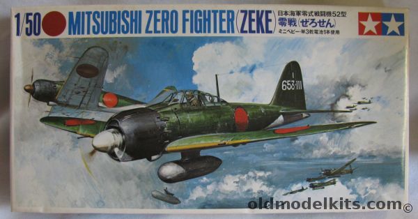 Tamiya 1/50 Mitsubishi Zero Fighter A6M2 (Zeke) - Motorized, MA101-200 plastic model kit